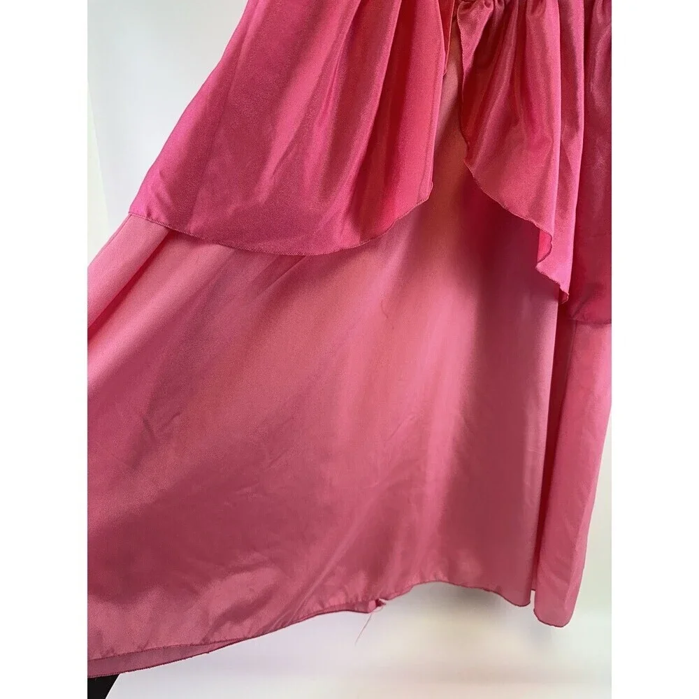 Super Mario Princess Peach Pink Dress Costume‎ Long Zip Layered Girls 140 10/12
